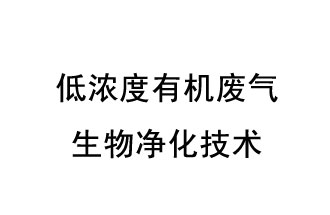 低濃度有機廢氣生物凈化技術(shù)